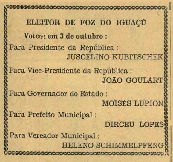 Propaganda eleitoral — 1955