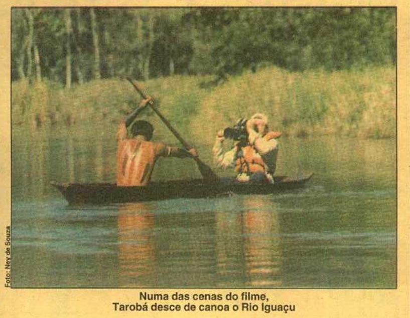 Gravação de filme no  Rio Iguaçu