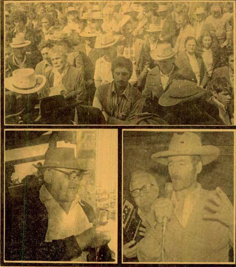 Reunião de colonos sobre terras desapropriadas 