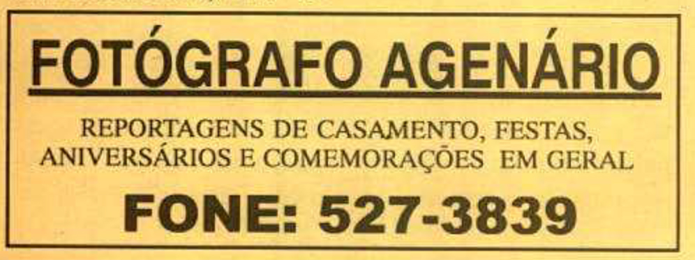 Fotógrafo Agenário — 1998